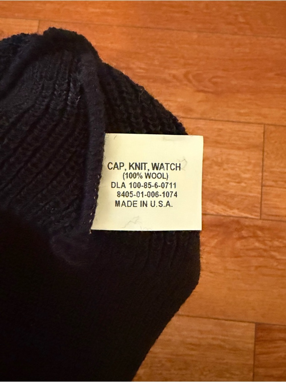 Bridge & Burn Black Wool Watch Cap Beanie - Picture 2 of 2